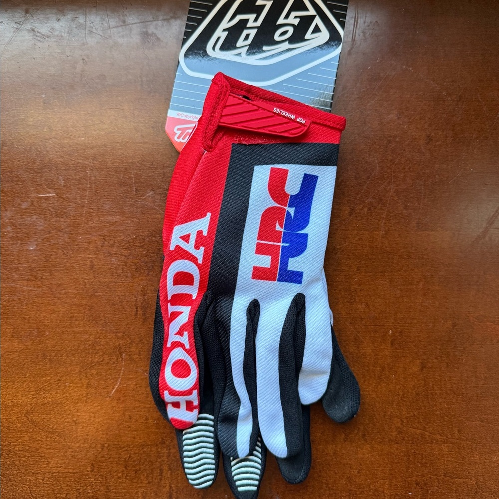 Honda Racing Gloves Red Black White Troy Lee Designs